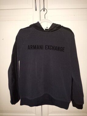 Armani Exchange Hooded Velour Sweatshirt